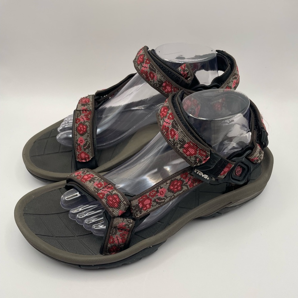 Teva Terra Fi Ankle strap Sandals SN 4259 Women’s 11 EUC floral cherry blossom